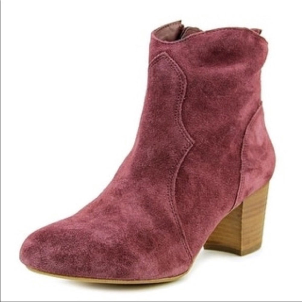 STEVE MADDEN Maroon Suede Booties - Picture 1 of 3